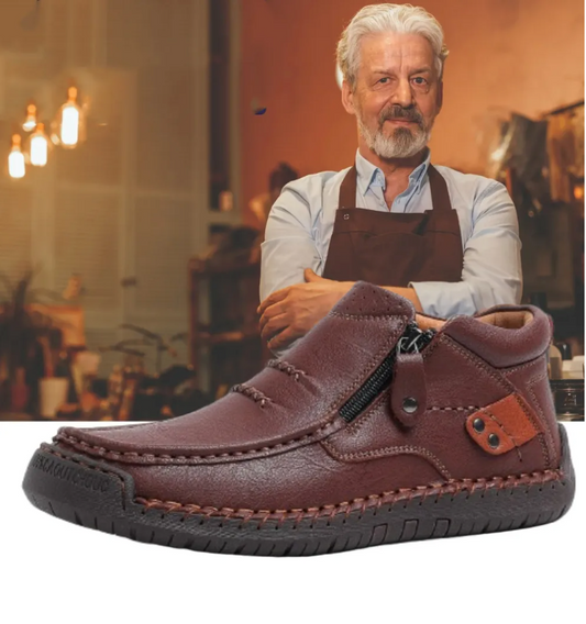 Bottes de conduite à enfiler en cuir de qualité supérieure faites à la main pour hommes